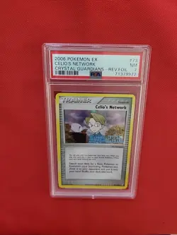 Pokemon: Celio's Network #73/100 Rev Holo Crystal Guardians STAMPED- PSA 7 - E12 - Image 4