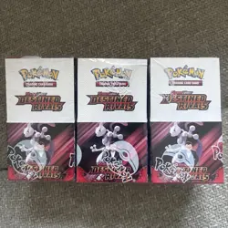 3x Pokemon TCG Destined Rivals Half Booster Box Factory Sealed 18 x Booster Pack - Image 1