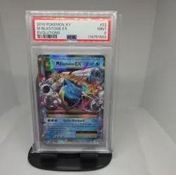 M Blastoise EX 22/108 Full Art Pokemon XY Evolutions Mega #22 MINT PSA 9 - Image 1