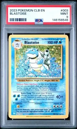 2023 Pokemon TCG Classic Collection Blastoise Holo #003/034 PSA 9 - Image 1