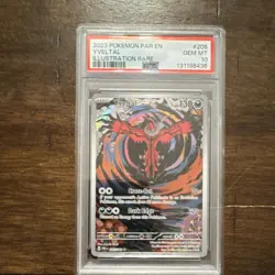 Pokemon Yveltal Illustration Rare Holo SV04 Paradox Rift 205/182 PSA 10 Eng - Image 1