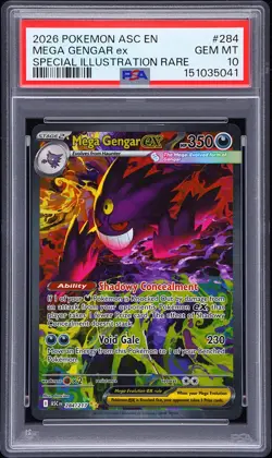 2026 POKEMON ASC EN-ASCENDED HEROES #284 MEGA GENGAR EX PSA 10 - Image 1