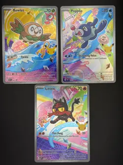 Pokemon TCG First Partner Illustration Collection Alola: Rowlet, Litten, Popplio - Image 1