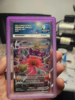 Pokemon TCG Gengar VMAX 271/264 Fusion Strike Alternative Art ACE 9 with Guard. - Image 1