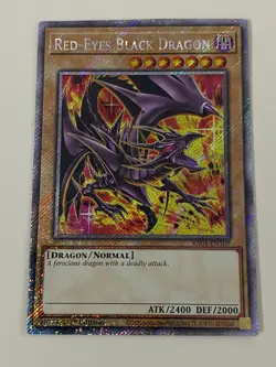 Yugioh Red-Eyes Black Dragon 1st Edition Platinum Secret Rare 8th LP - Free Holo - Image 1
