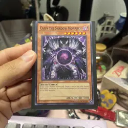 Caius the Shadow Monarch SR01-EN004 Emperor of Darkness 1st Edition - Image 1