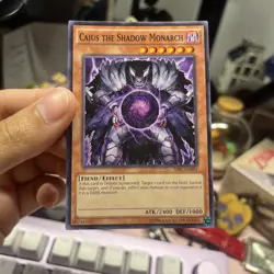 Caius the Shadow Monarch SR01-EN004 Emperor of Darkness 1st Edition - Image 3