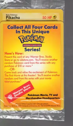 1999 Pokemon First Movie Sealed Promo Lot - Pikachu/Mewtwo/Dragonite/Electabuzz - Image 1