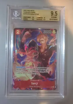 SANJI ALT ART ONE PIECE OP01-013 ROMANCE DAWN BGS 9.5 = PSA 10 - Image 1