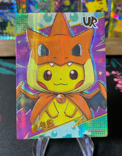 🔥Poncho Pikachu Mega Charizard X EIF Origin Pokemon Super Rare Chase🔥 - Image 1