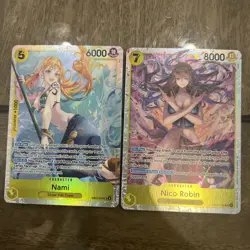 One Piece Nami EB03-053+ Nico Robin EB03-055 SR Heroines Edition EB-03 English - Image 1