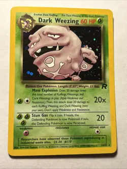 DARK WEEZING 14/82 TEAM ROCKET 2000 Pokemon TCG Holo Foil Rare Card NEAR MINT - Image 3