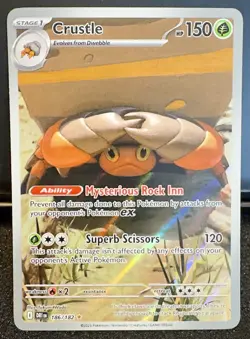 Crustle 186/182 Illustration Rare Holo Pokemon Destined Rivals Card NM - Image 1
