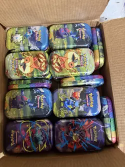 EMPTY Pokemon Mini Tin Set of 28 NO PACKS no cards - Image 1