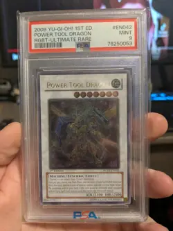 PSA 9 MINT Power Tool Dragon RGBT-EN042 Ultimate Rare 1st Edition *3469 Yugioh - Image 1