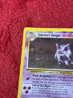 Sabrina's Gengar 14/132 Gym Heroes Holo Wotc Pokemon Card Played - Image 3