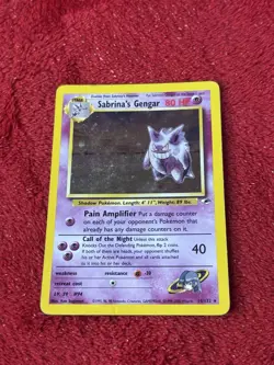 Sabrina's Gengar 14/132 Gym Heroes Holo Wotc Pokemon Card Played - Image 5