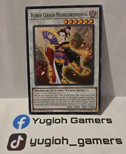 YUGIOH FLOWER CARDIAN MOONFLOWERVIEWING FLOD COMMON LIGHT PLAYED 1ST EDITION - Image 1