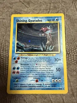 Shining Gyarados Neo Revelation Holo #65/64 Vintage Pokemon Card - Image 1