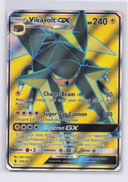 Vikavolt GX 134/145 Pokemon TCG Guardians Rising Sun & Moon Ultra Rare Card NM - Image 1