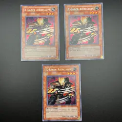 YuGiOh 3x Playset X-Saber Airbellum HA01-EN011 Secret Rare Limited Edition - Image 1