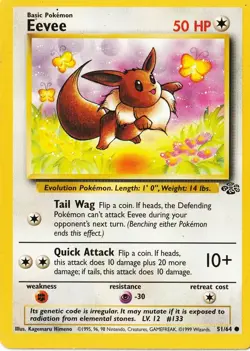 Pokemon Card EEVEE LV.12 #133 (1999) - Image 1