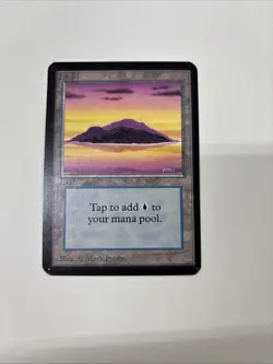 Island A (Purple) Alpha Basic Land MAGIC GATHERING CARD - Image 1
