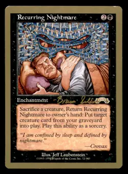 Recurring Nightmare - 1998 Brian Selden (EXO) World Championship Decks MTG LP - Image 1