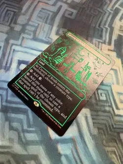 MTG Foil Borderless Cavern of Souls 0410f Neon Green Ink NM Unplayed LCI - Image 4