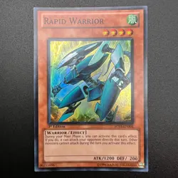 YuGiOh Rapid Warrior 5DS3-EN003 Super Rare 1st Edition LP - Image 1