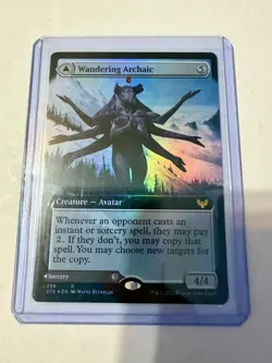 Wandering Archaic Extended Art Foil MTG Strixhaven LP Magic the Gathering - Image 1