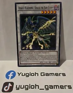 YUGIOH ASSAULT BLACKWING SOHAYA THE RAIN STORM COMMON LIGHT PLAYED TDIL - Image 1