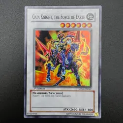 YuGiOh Gaia Knight, the Force of Earth 5DS1-EN042 Super Rare 1st Edition NM - Image 1