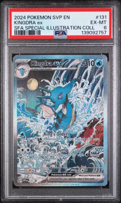 2024 POKEMON SVP EN-SV BLACK STAR PROMO #131 KINGDRA EX PSA 6 - Image 1