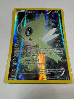 Pokemon Celebi XY111 XY Mythical Collection Full Art Holo Black Star Promo LP - Image 5