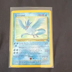 Pokemon TCG Articuno Fossil Rare Holo 2/62 70 HP English Basic 1999 Wizards - Image 3