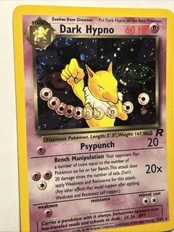 2000 POKEMON TCG Dark Hypno 9/82 Team Rocket WOTC Holo Rare Vintage Card LP - Image 3