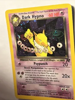 2000 POKEMON TCG Dark Hypno 9/82 Team Rocket WOTC Holo Rare Vintage Card LP - Image 4