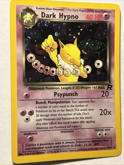 2000 POKEMON TCG Dark Hypno 9/82 Team Rocket WOTC Holo Rare Vintage Card LP - Image 5