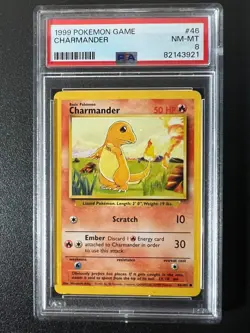 1999 Pokemon Charmander 46/102 PSA 8 NEAR MINT - MINT - Image 1