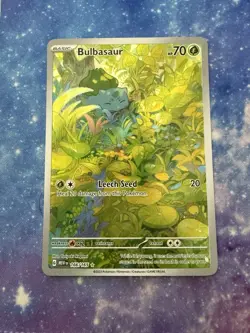 Pokemon Bulbasaur 166/165 Illustration Rare Full Art Holo Scarlet & Violet 151 - Image 1