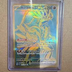 Pokemon Koraidon ex 245/091 SV: Paldean Fates Gold Secret Rare Holo 230 HP - Image 1