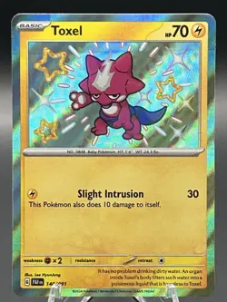 Pokemon Toxel 140/091 SV: Paldean Fates Holo Shiny Rare - Image 1