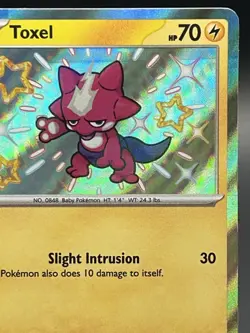 Pokemon Toxel 140/091 SV: Paldean Fates Holo Shiny Rare - Image 2
