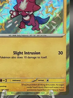 Pokemon Toxel 140/091 SV: Paldean Fates Holo Shiny Rare - Image 3