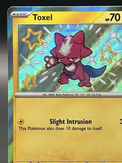 Pokemon Toxel 140/091 SV: Paldean Fates Holo Shiny Rare - Image 5