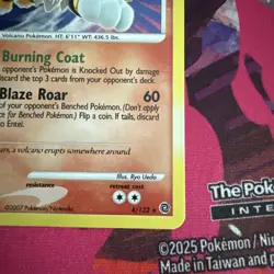 Pokemon Entei 4/132 Cracked Ice Holo Secret Wonders - Image 3