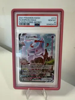 Pokemon TCG Espeon VMAX Alternate Art Secret PSA 10, 270/264 - Image 1