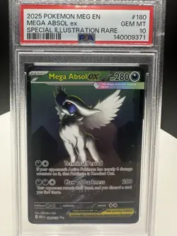 Pokemon Mega Absol ex 180/132 Me01: Mega Evolution Illustration Rare Holo 280 HP - Image 1