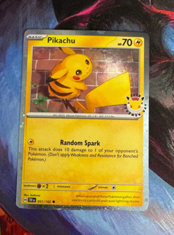 Pokemon TCG Pikachu 051/162 2025 Pokemon Day 30th Anniversary Near Mint - Image 1